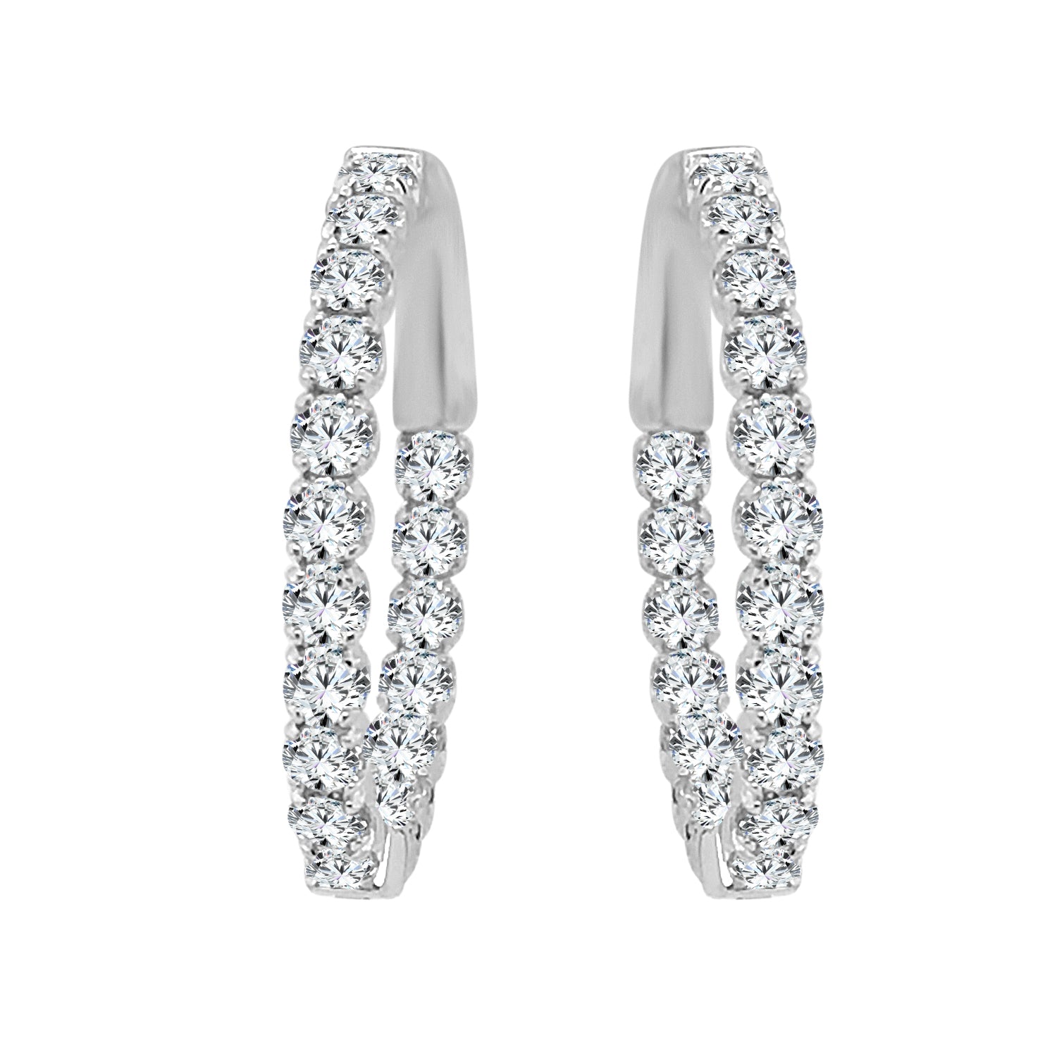 Sure! How about Inside Out 1.96 ct Natural Diamond Earrings in 14 Karat White Gold?