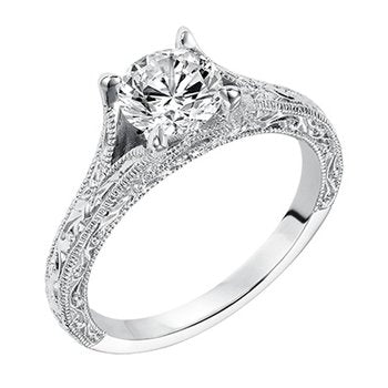 Sure! How about Elegant 14 Karat White Gold Engagement Mounting?