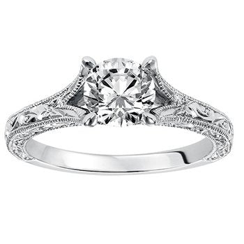 Sure! How about Elegant 14 Karat White Gold Engagement Mounting?