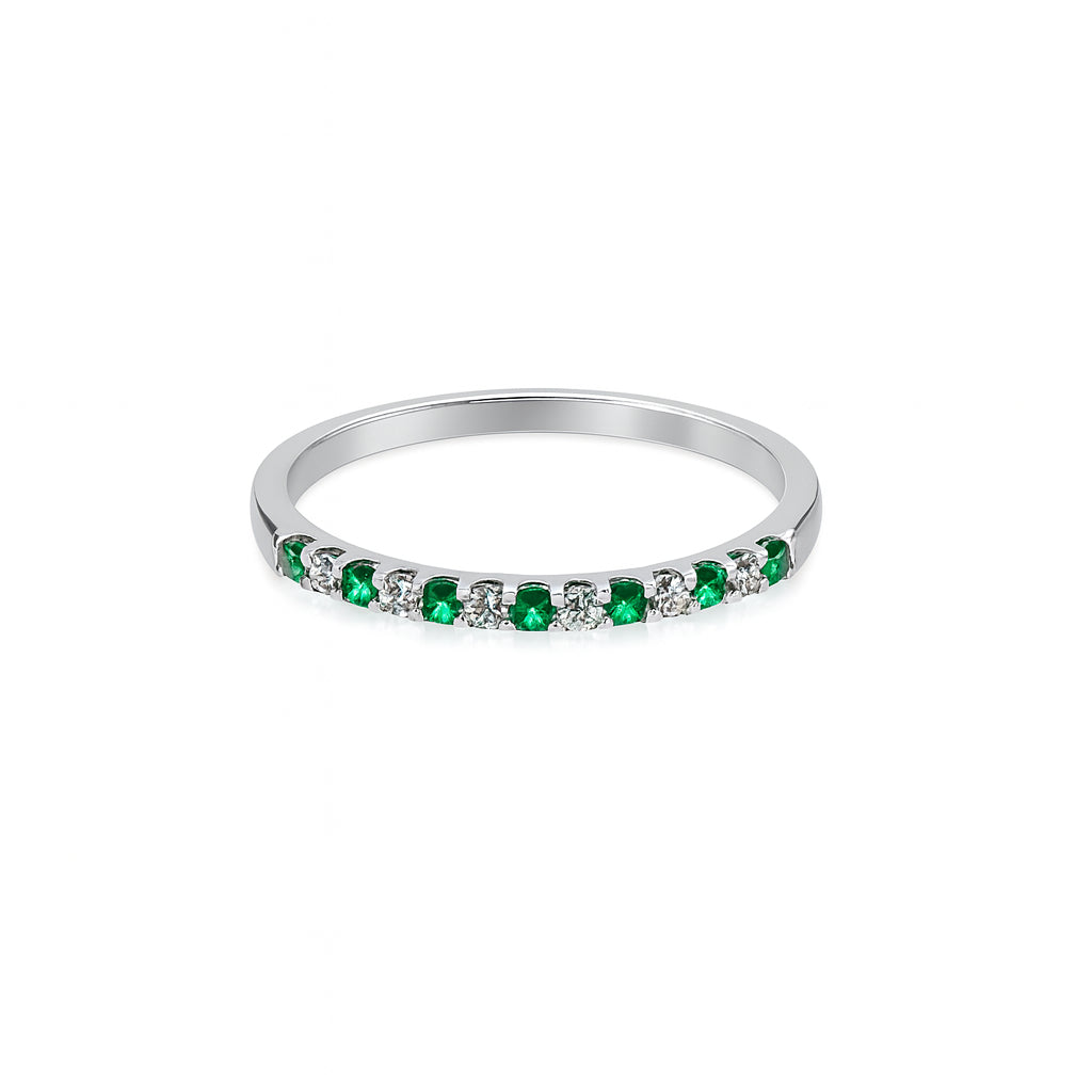 Colombian Emerald And Diamond Band