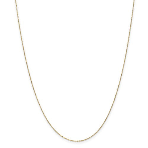 14K Yellow Gold Diamond Cut Spring Clasp Chain