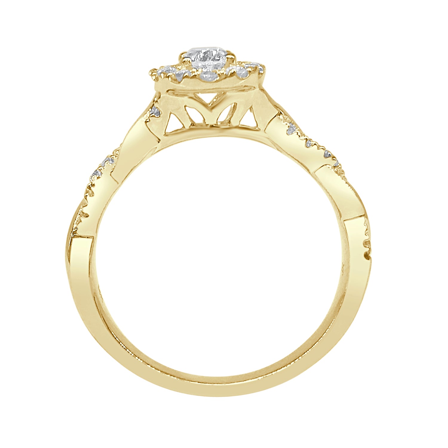 0.62 Carat Natural Diamond Engagement Ring in 14 Karat Yellow Gold