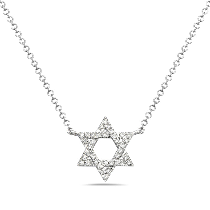 14 Karat White Gold Diamond Necklace - 0.52 Carat Natural