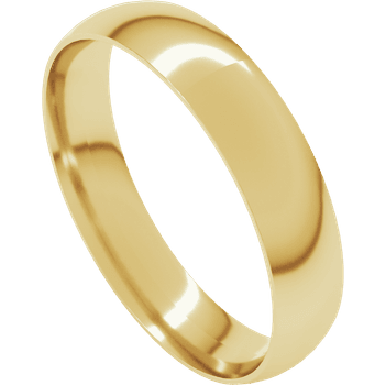 10 Karat Yellow Gold Wedding Band - Ultra Lightweight Comfort Fit