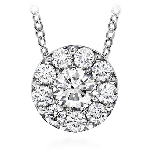 Sparkling Fulfilment: 18 Karat White Gold Necklace with Natural Diamond 0.75 ct