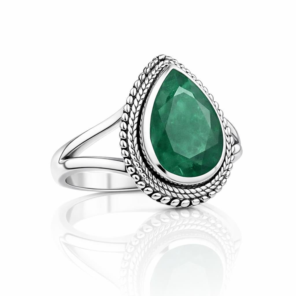 Sterling Silver Pear Ring
