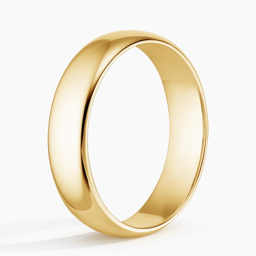 14K Yellow Gold Wedding Band - Ultra Lightweight Comfort Fit