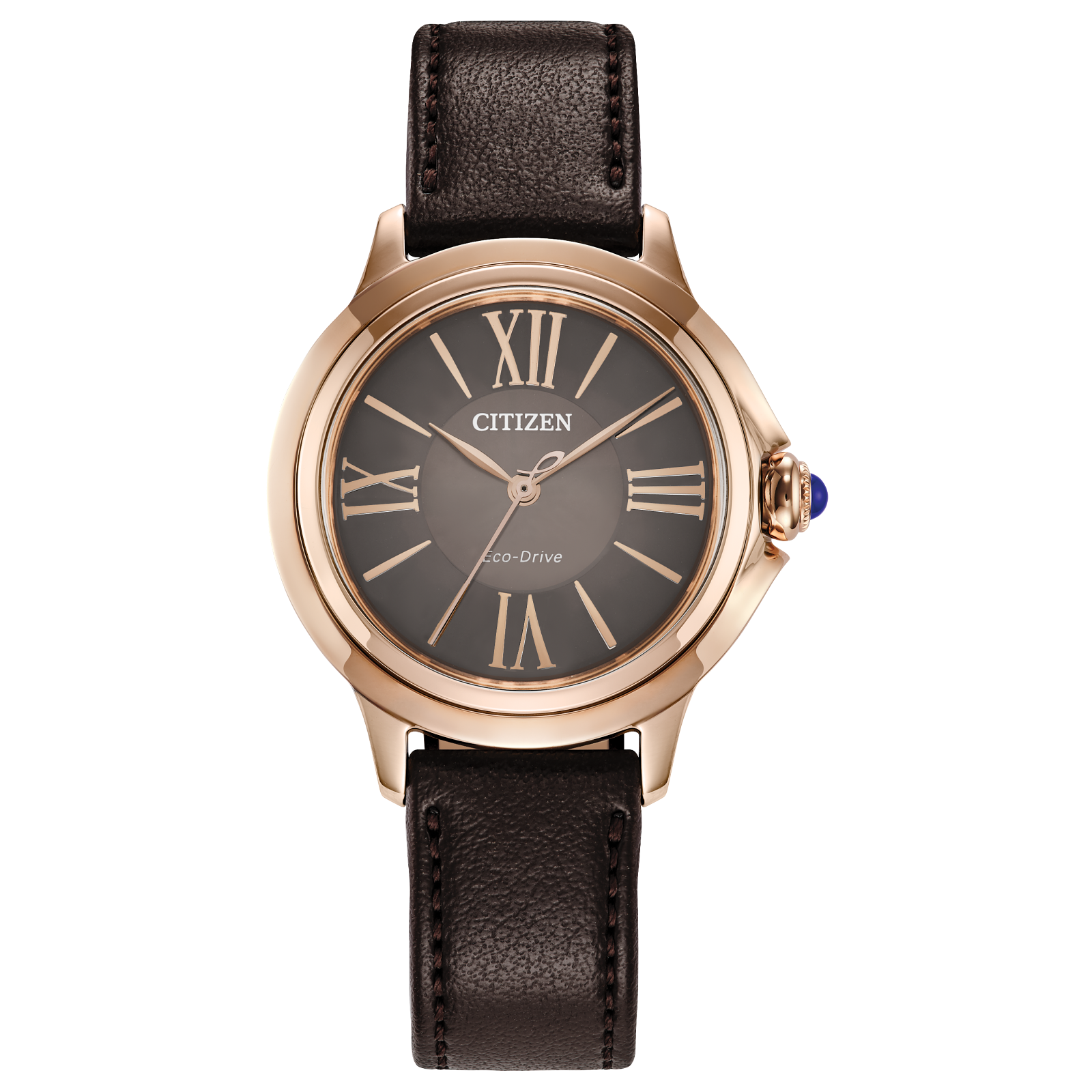 Citizen Ceci Ladies Watch with Stainless Steel Brown Strap and Dial