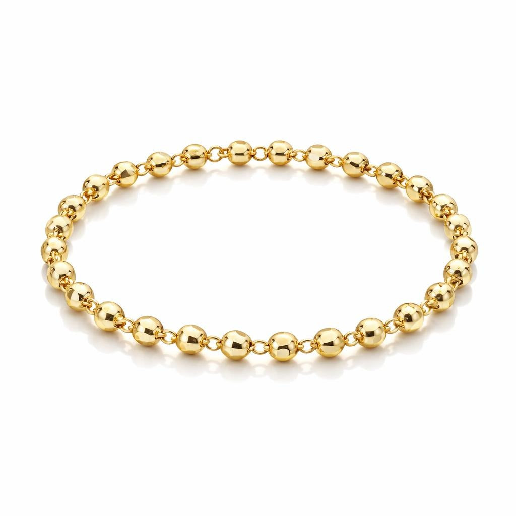 10 Karat Yellow Gold Moon Cut Bracelet