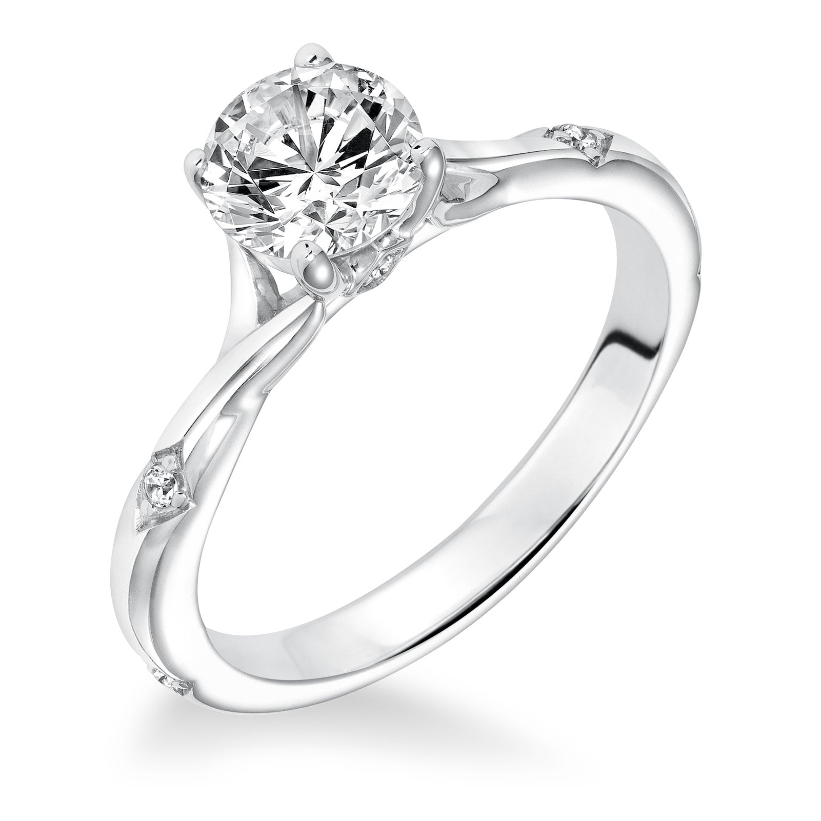 14 Karat White Gold Engagement Mounting
