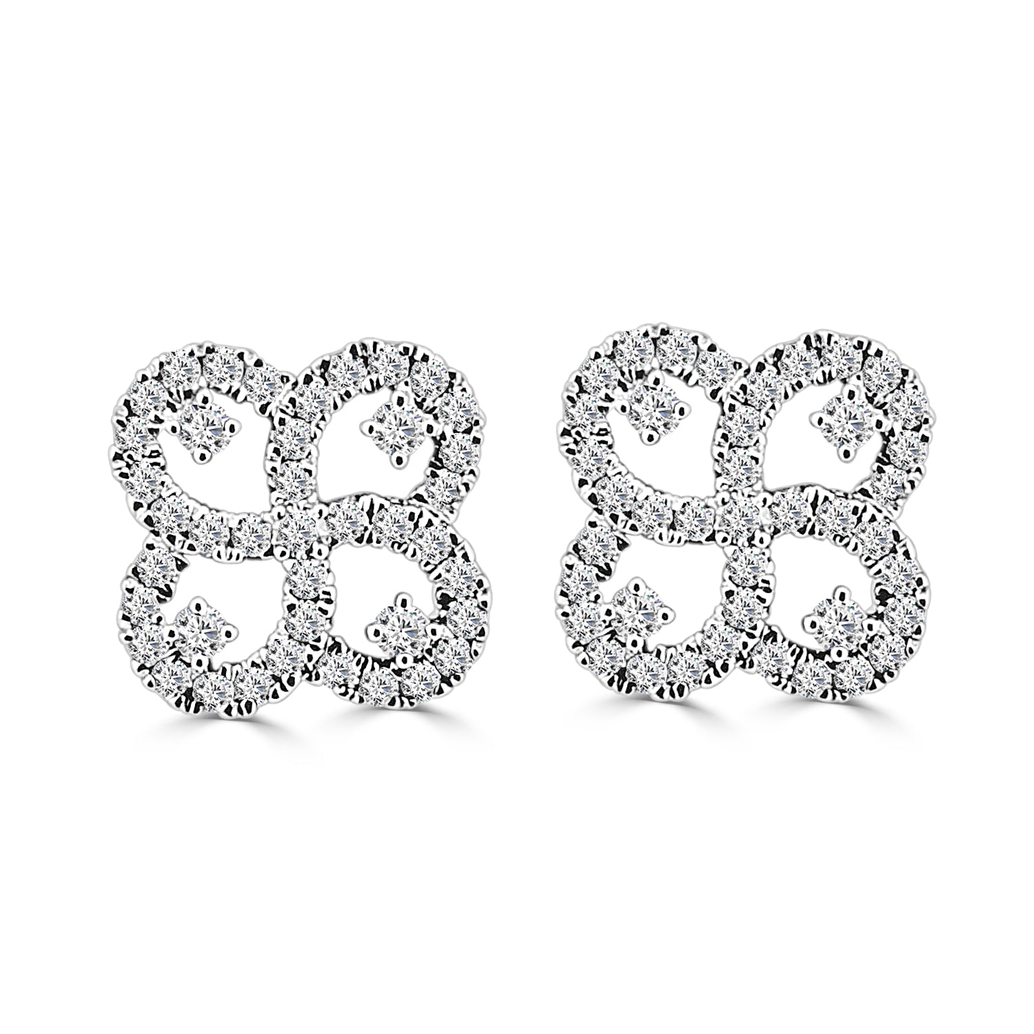 14K Yellow Gold Natural Diamond Earrings 0.65 Carats