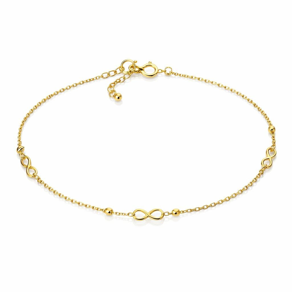 Adjustable 9+1 Infinity Station Anklet