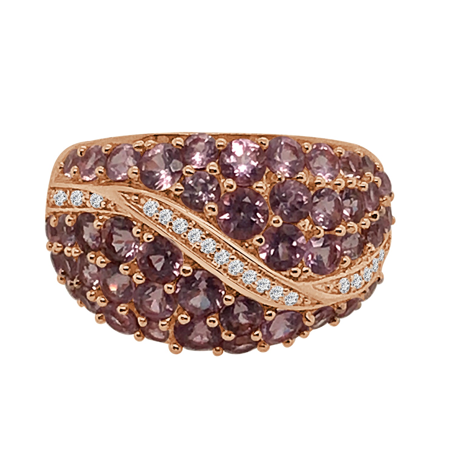 Synthetic Spinel Ring in 14 Karat Rose Gold Setting