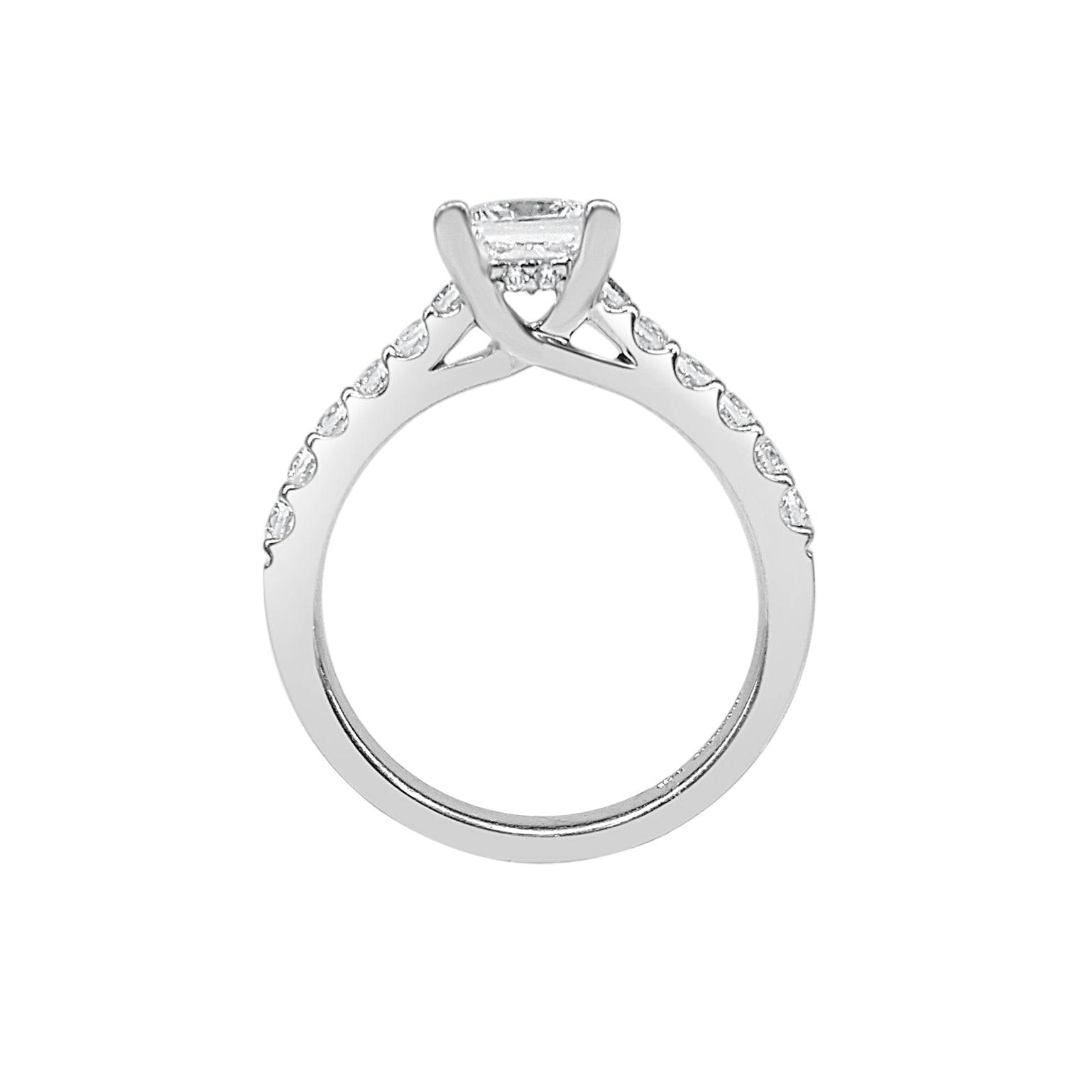 14 Karat White Gold Engagement Mounting