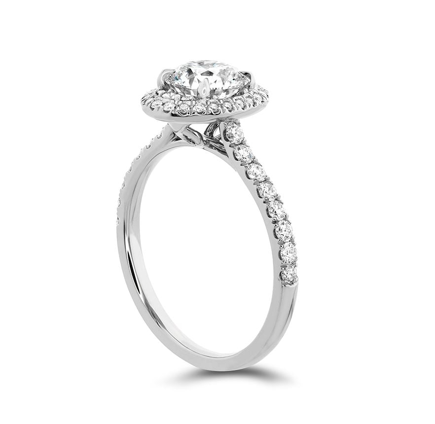 18 Karat White Gold Oval Juliette Engagement Mounting