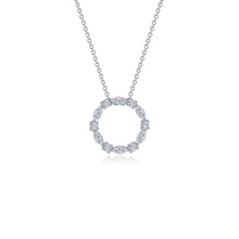 Lassaire Platinum Coated Sterling Silver Open Circle Necklace - 1.45 Carats