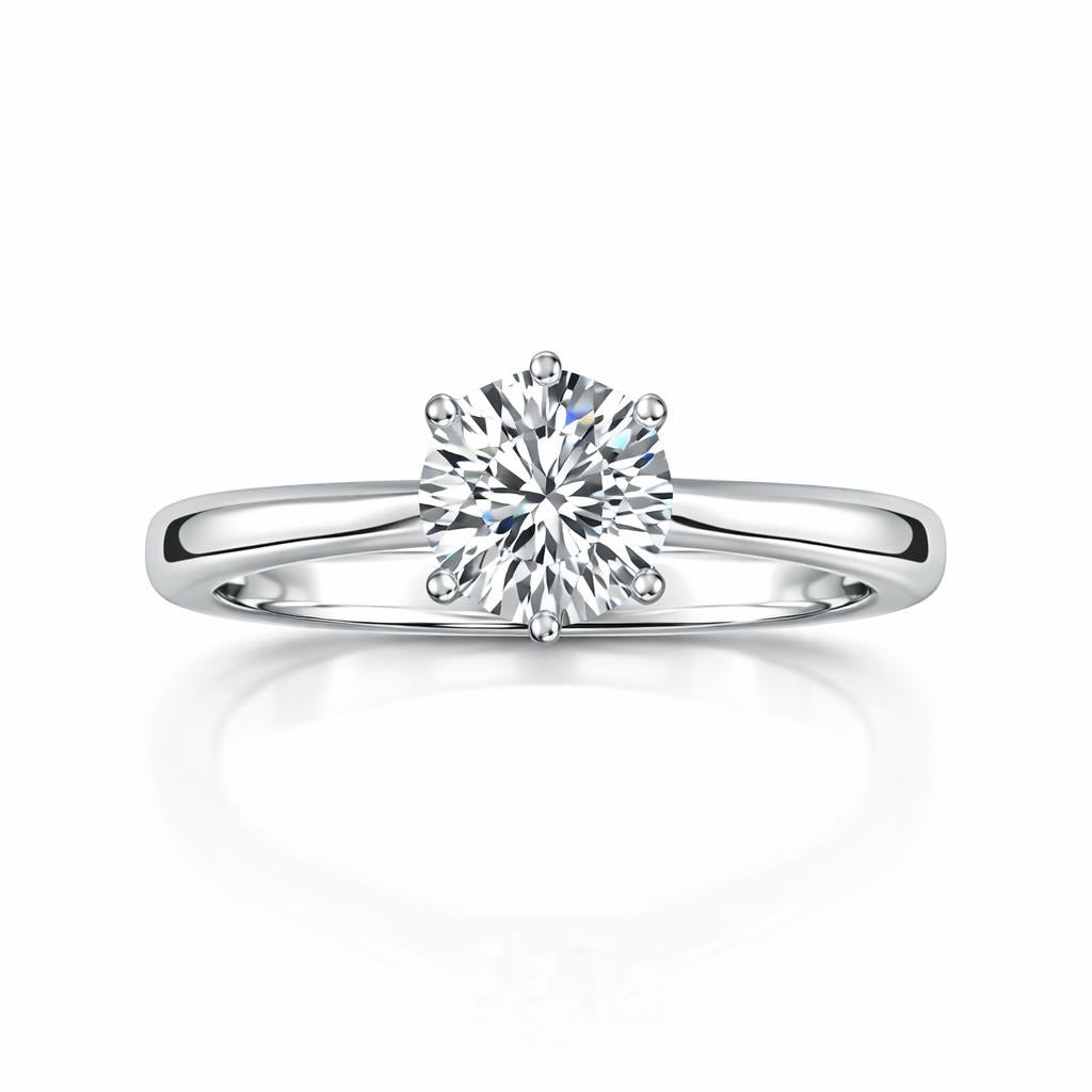 14 Karat White Gold Engagement Ring