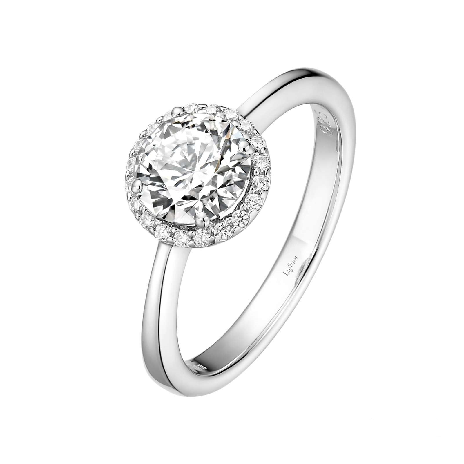 Lassaire 1.05 Carat April Birthstone Ring in Platinum Coated Sterling Silver