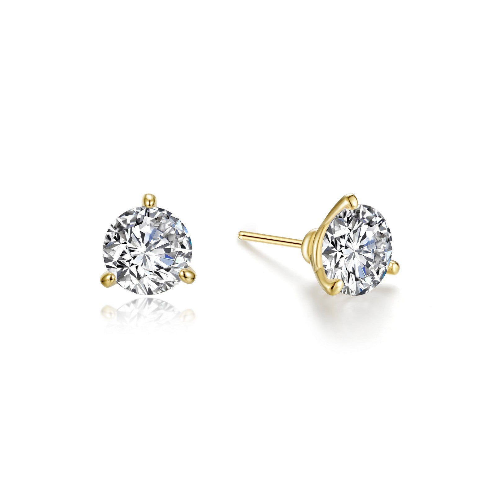 Martini Lassaire 1.5 Sterling Silver Solitaire Studs