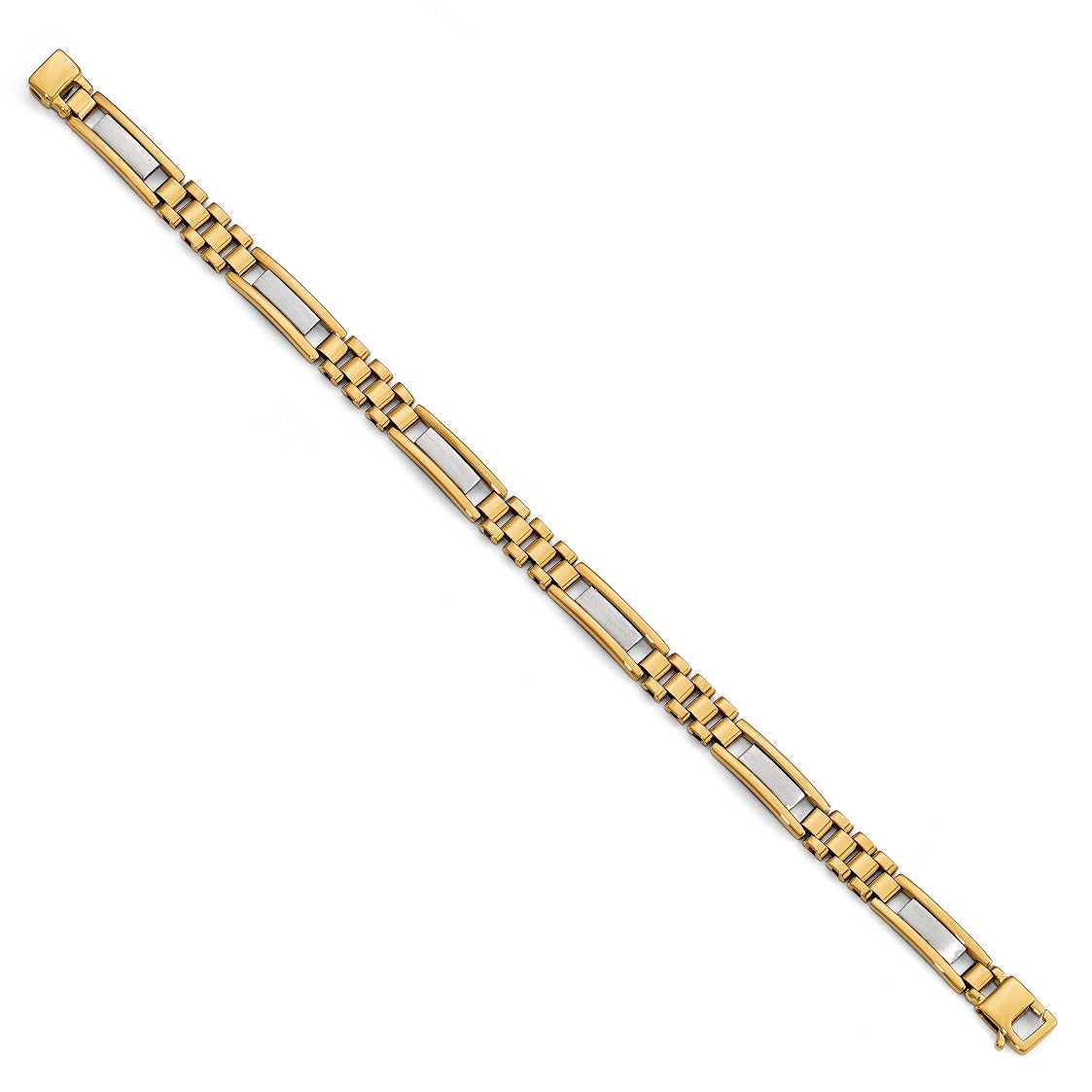 Sure! How about Elegant 14 Karat Two-Tone Bracelet?