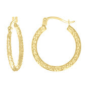 Textured 14 Karat Yellow Gold Earrings Collection