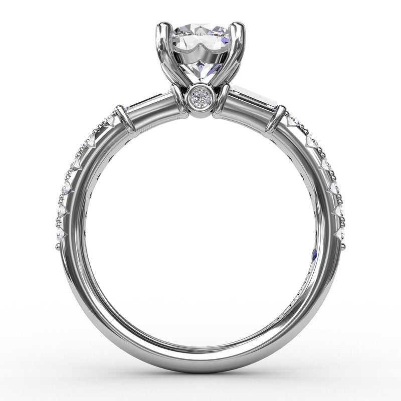 Sure! How about Elegant 14 Karat White Gold Engagement Mounting?