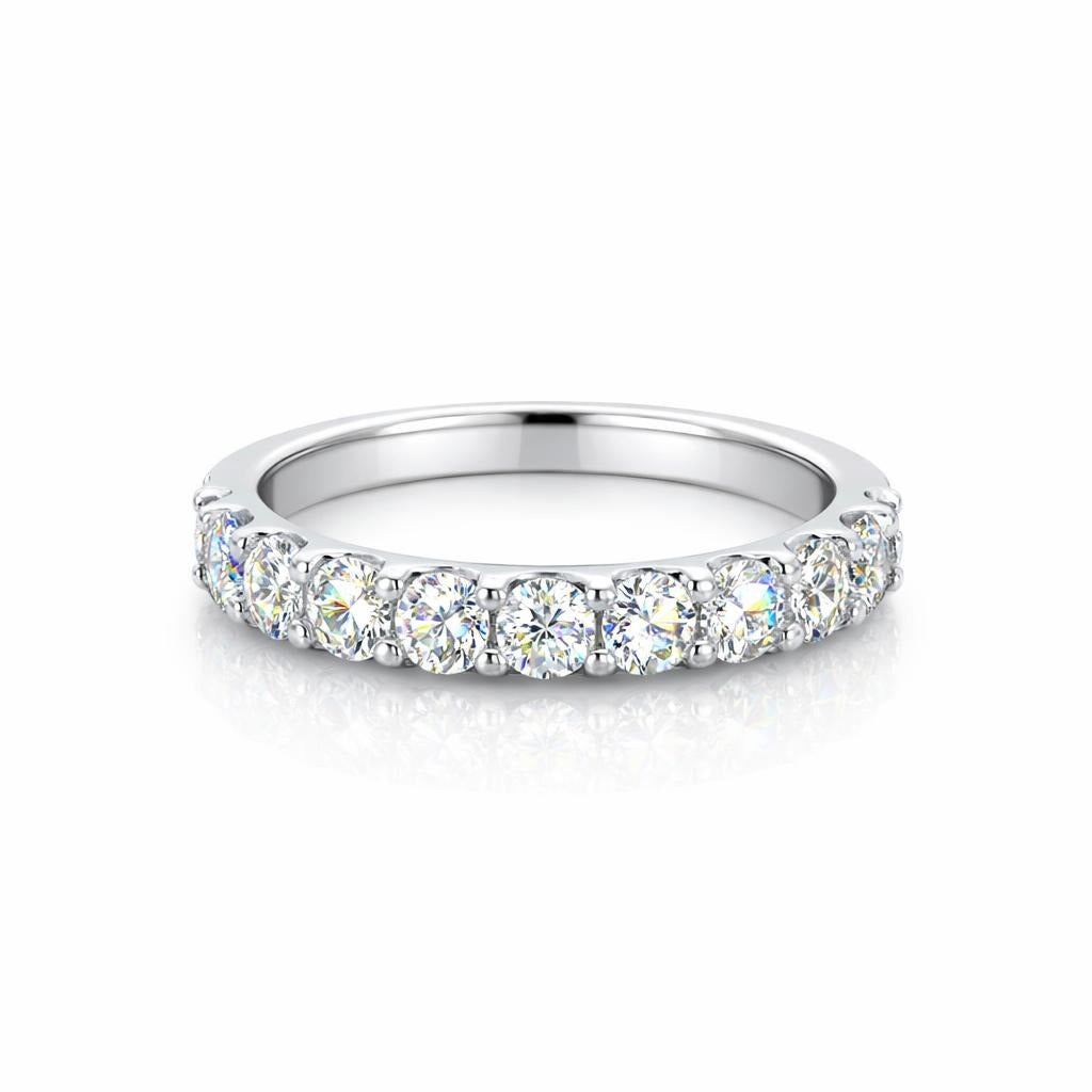 14 Karat White Gold Diamond Wedding Band