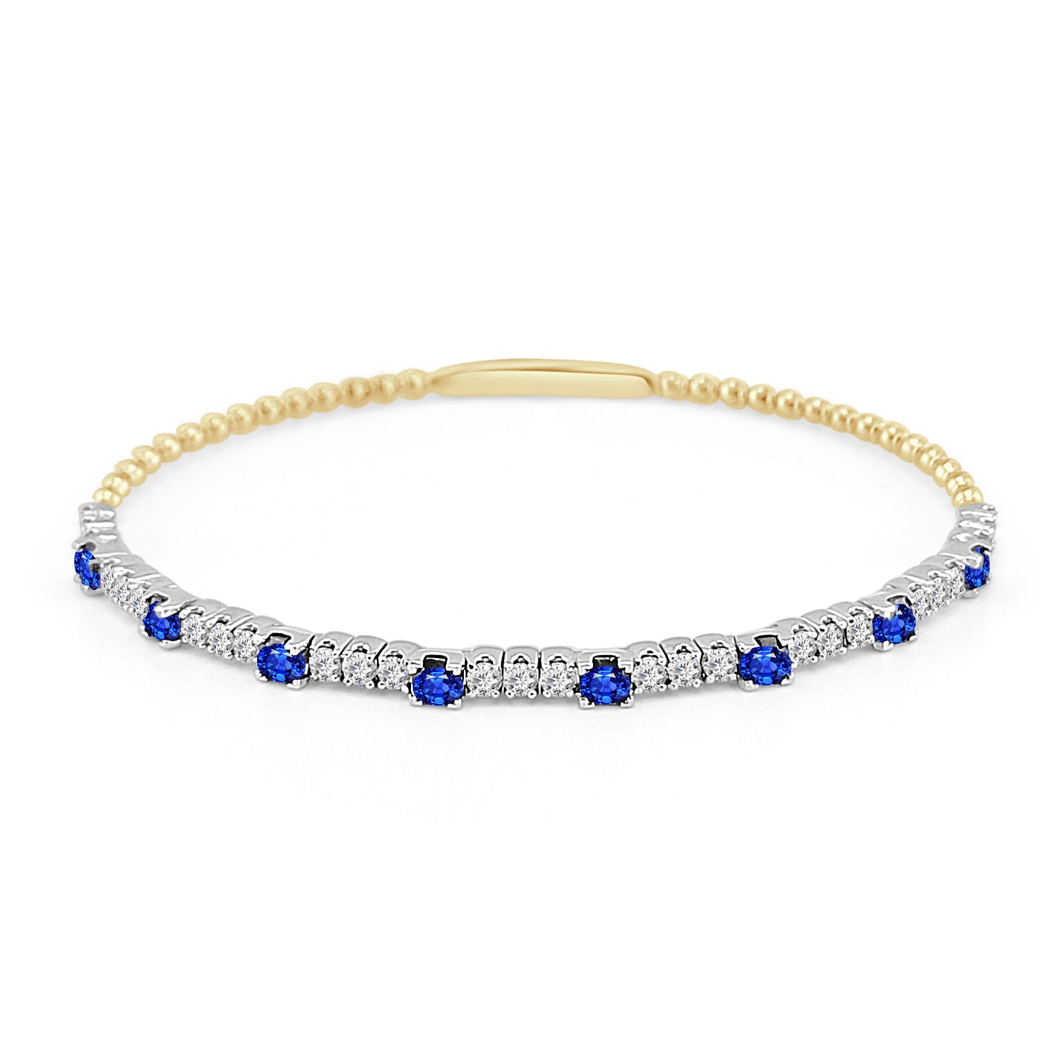 Sure, how about this: 14 Karat Two-Tone Bangle Bracelet with Natural Diamond 0.93 Carats?