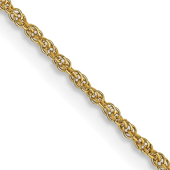 14 Karat Yellow Gold Baby Rope Chain