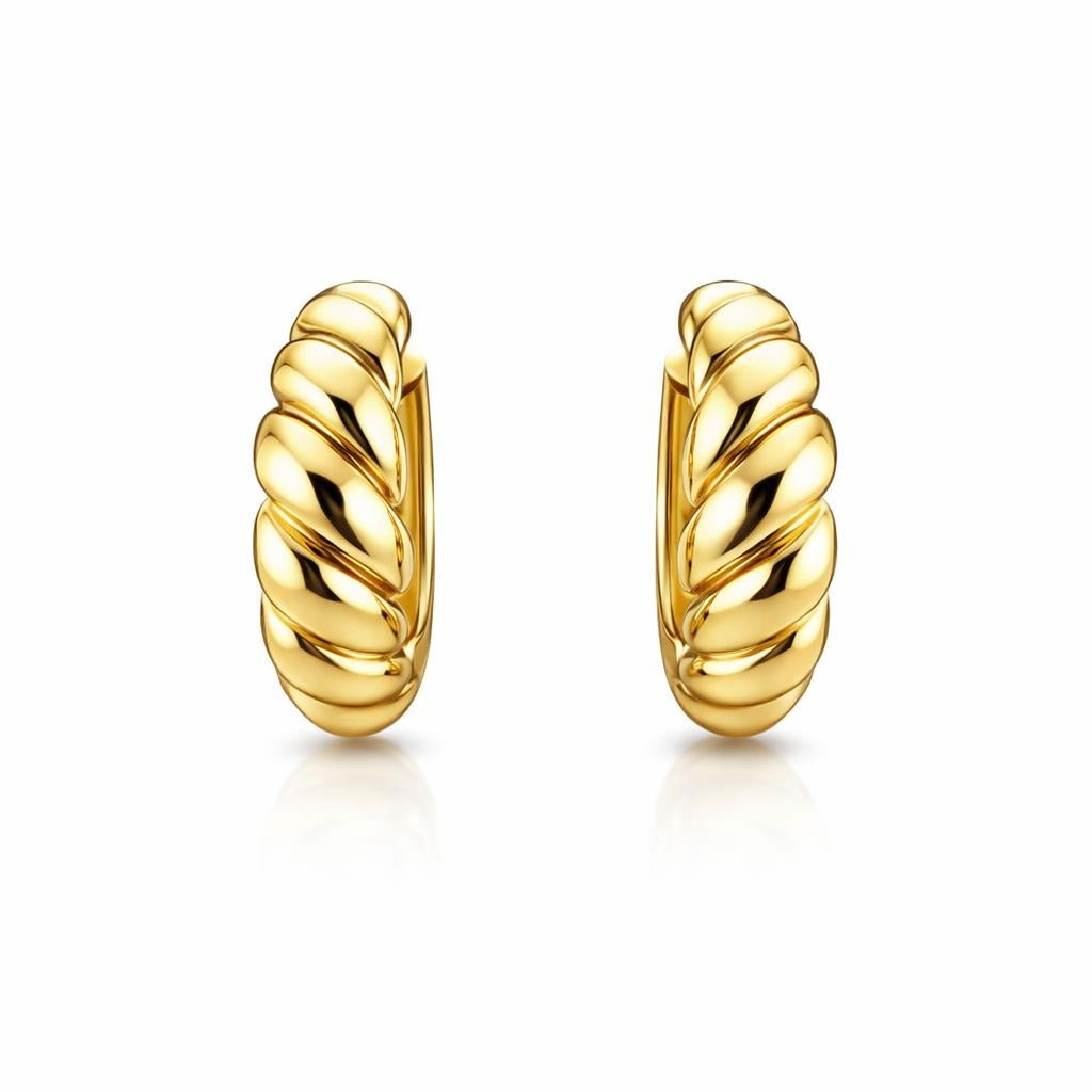 Domed Twist Graduated Earrings