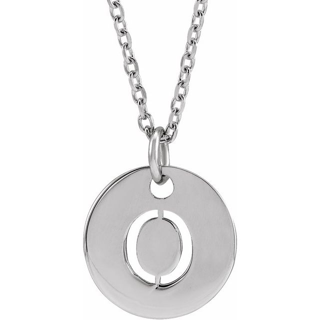 Sterling Silver Initial O Necklace