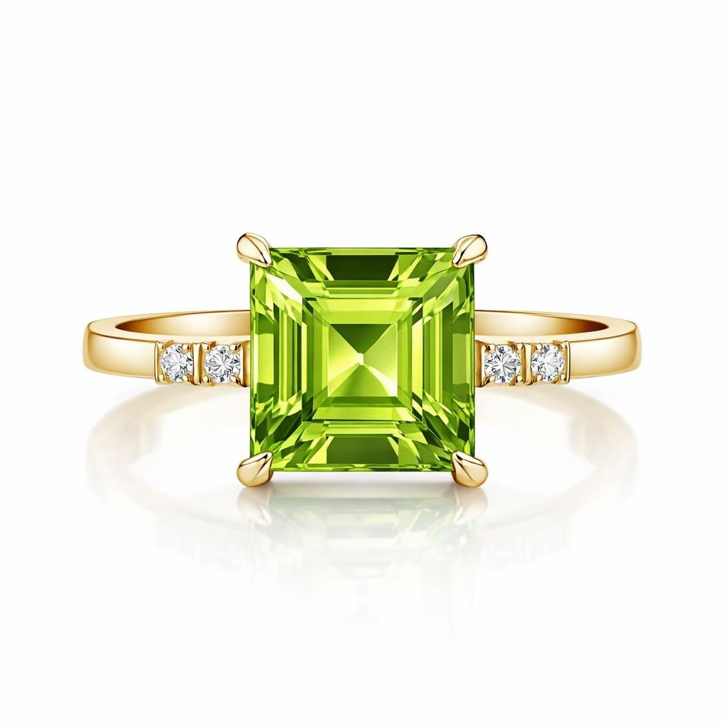 Hidden Collar Halo Ring in 14 Karat Yellow Gold