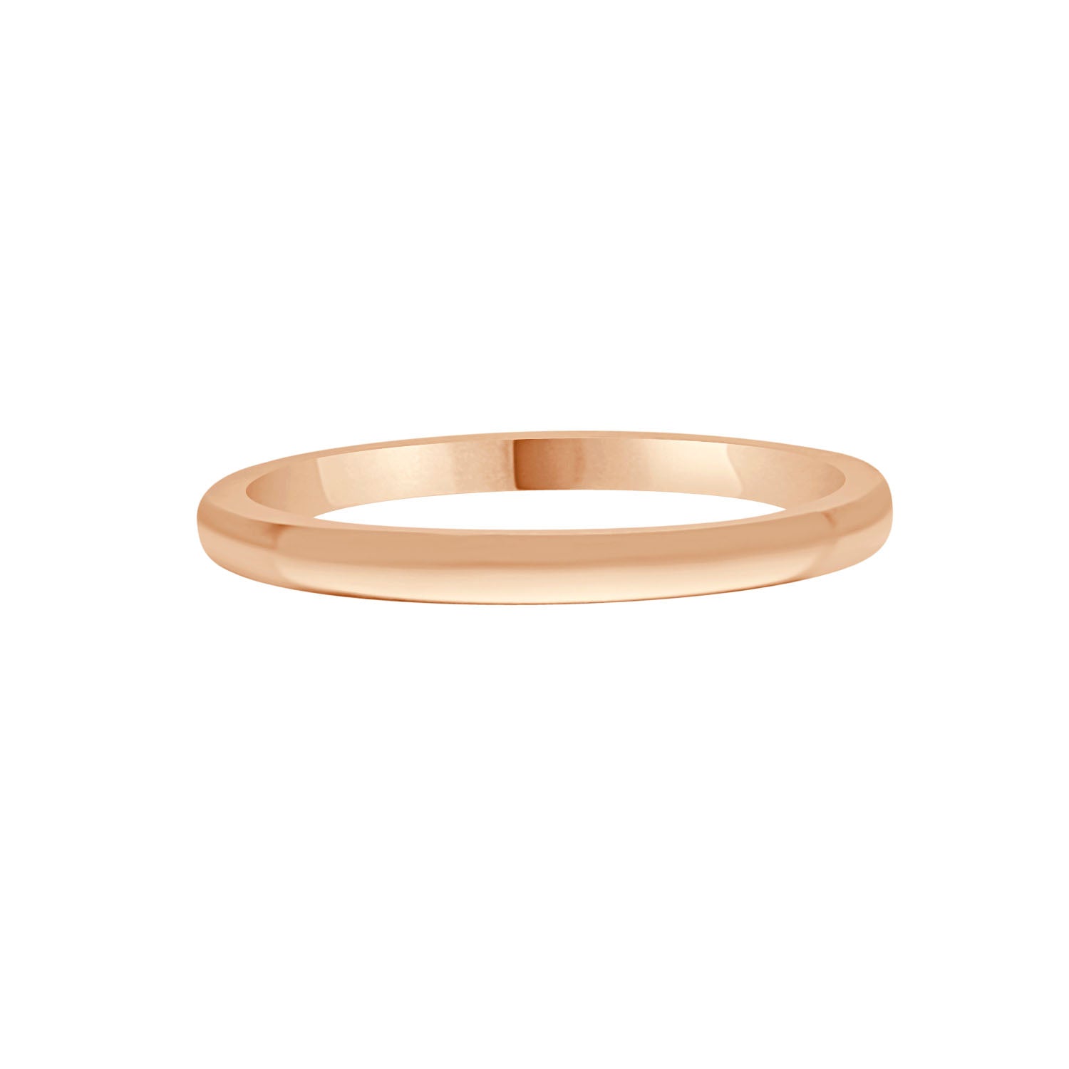 14 Karat Rose Gold 2mm Comfort Fit Wedding Band