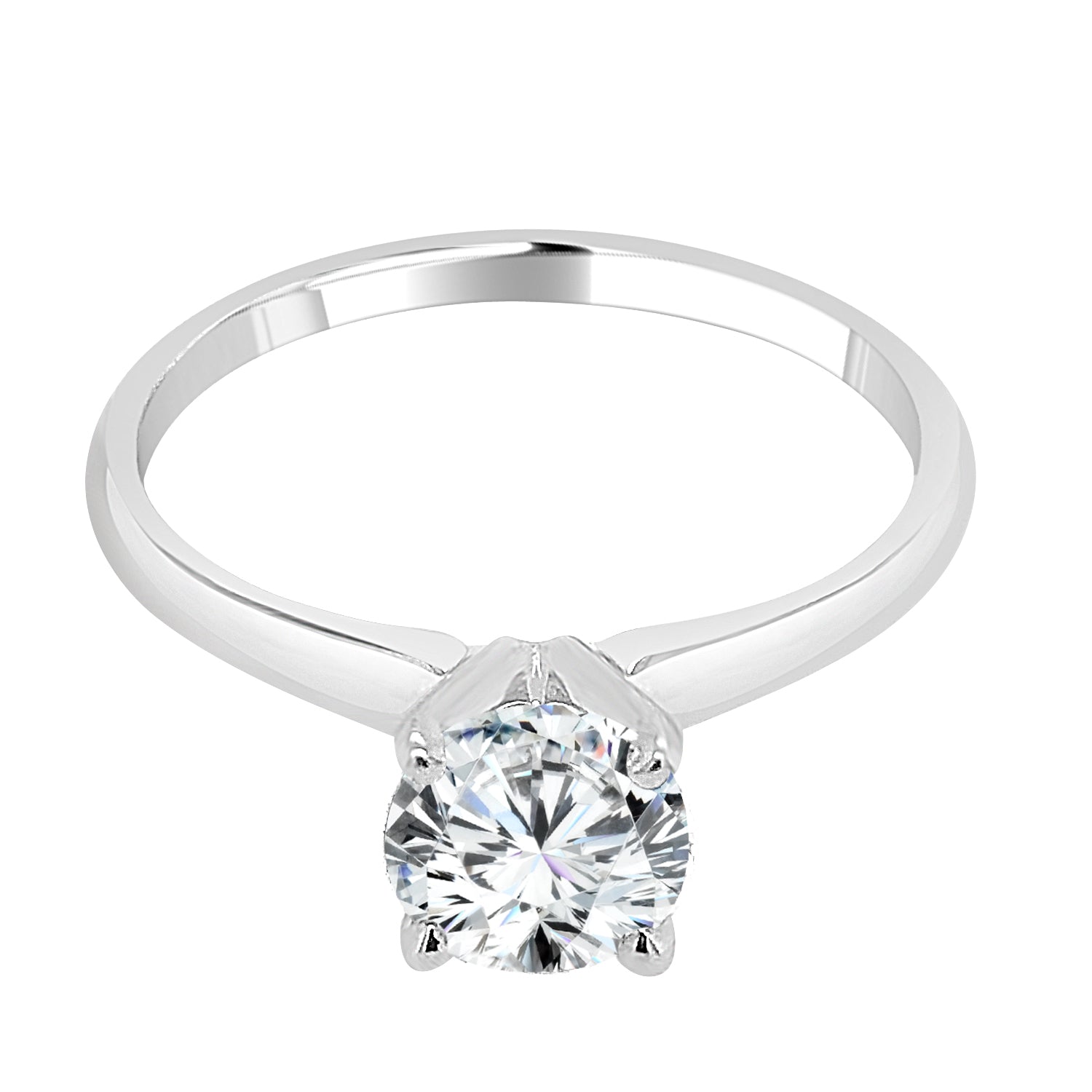 Sure! How about Round 1.00 Carat Natural Diamond Engagement Ring in 14 Karat White Gold?