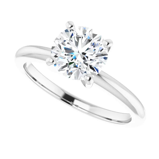 Sure! How about Round 1.00 Carat Natural Diamond Engagement Ring in 14 Karat White Gold?