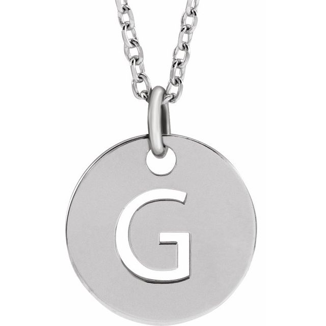 Sterling Silver Initial G Necklace