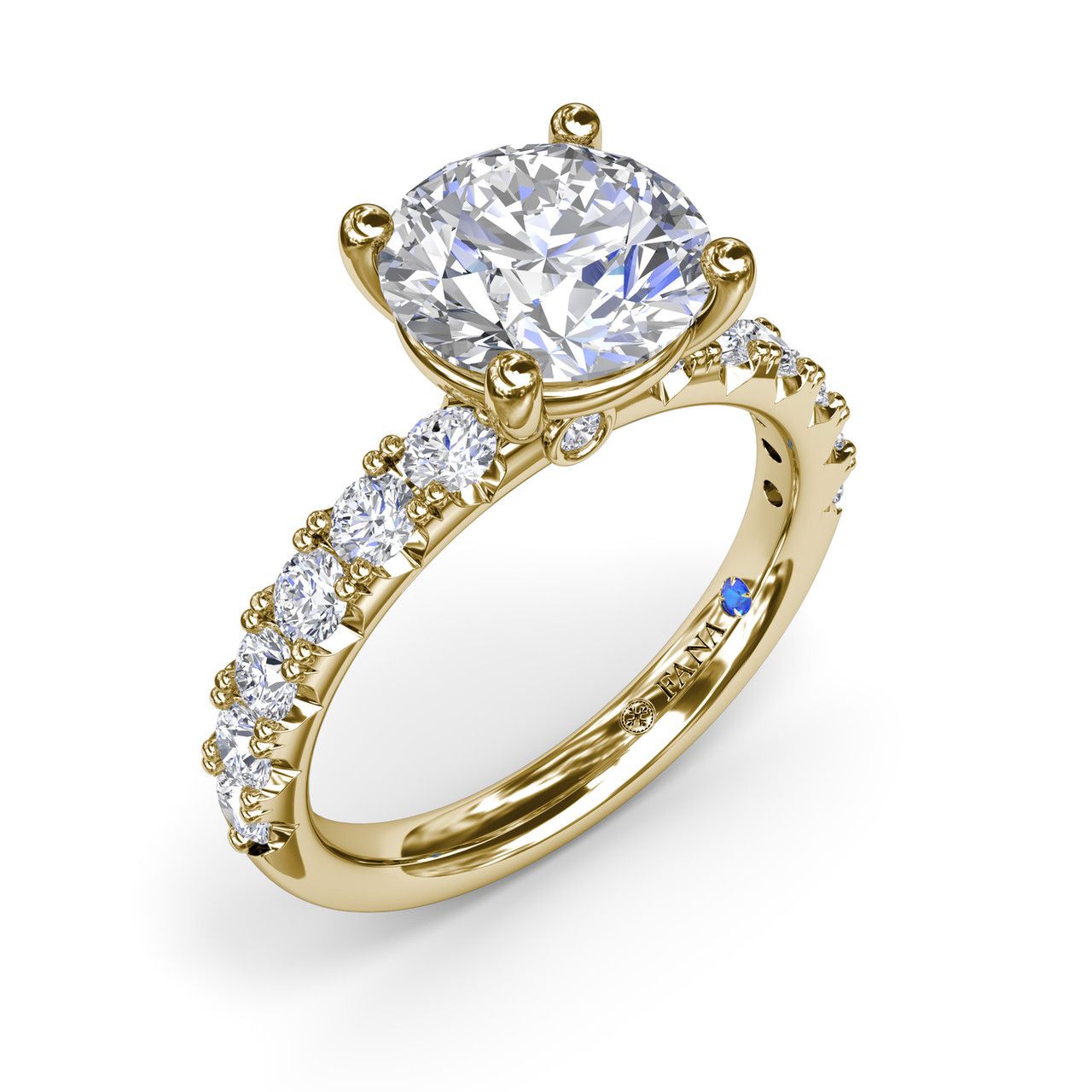 Classic Round 14K Yellow Gold Engagement Mounting