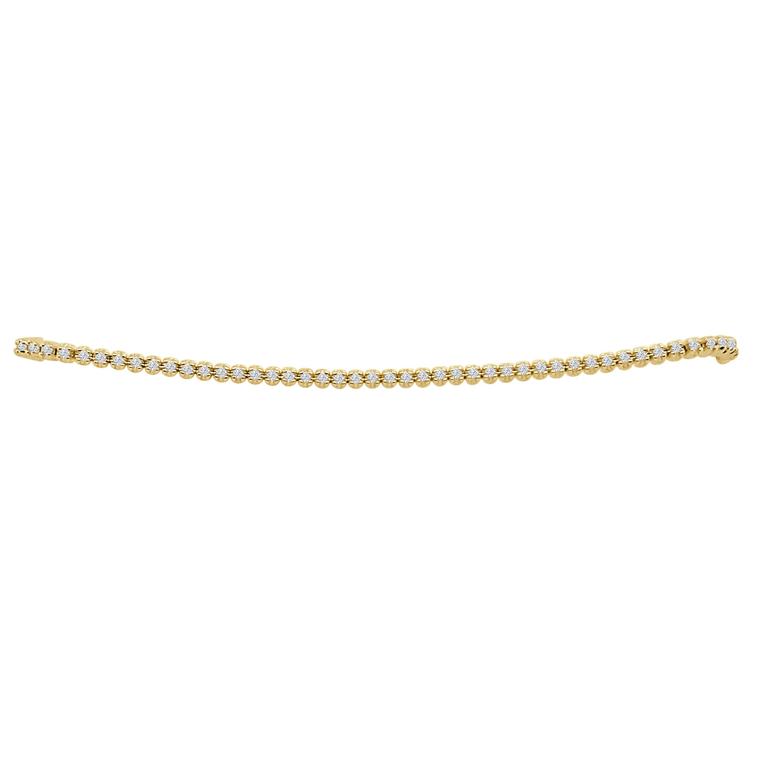 0.98 Carat Natural Diamond 14 Karat Yellow Gold Bracelet