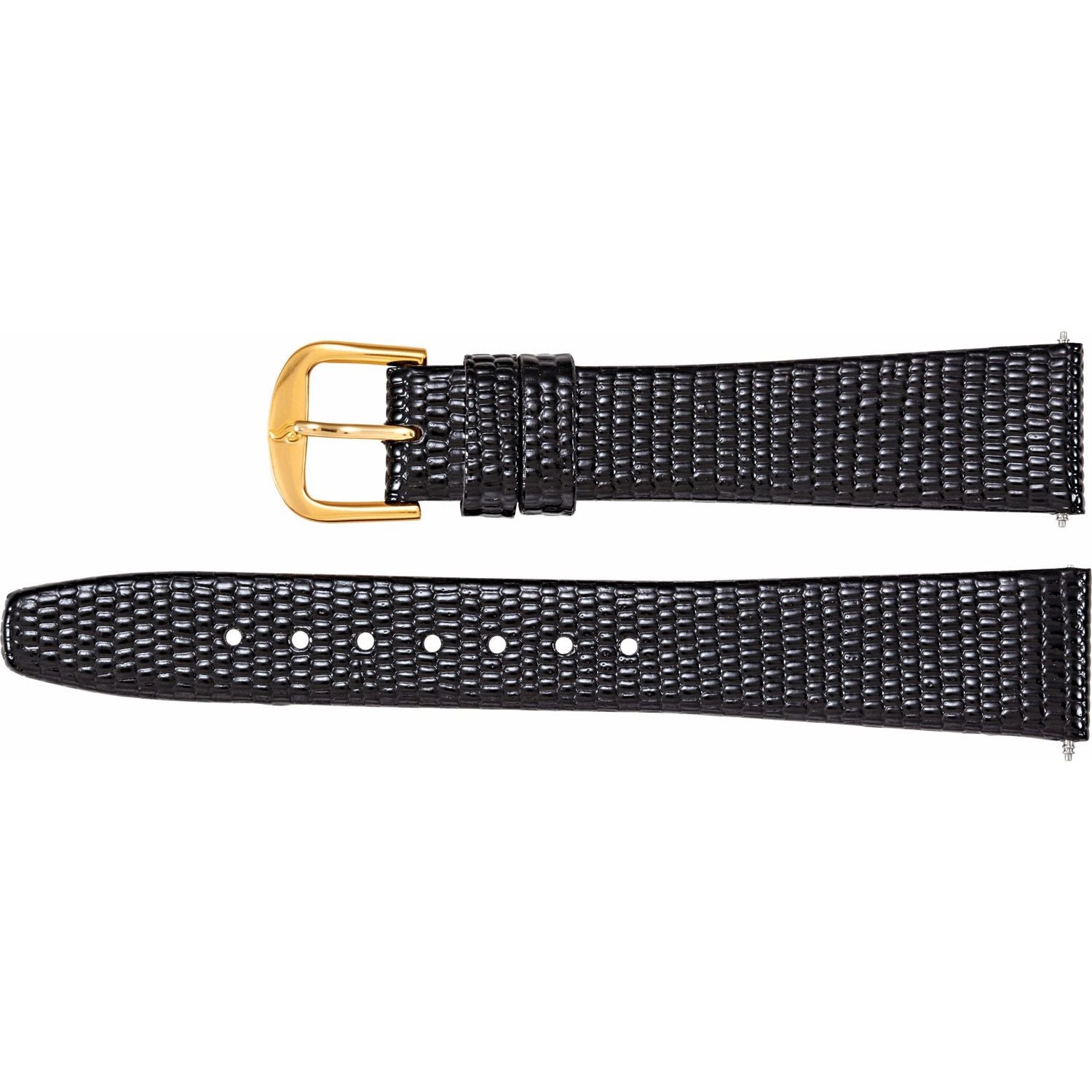Black Flat Lizard Watch Band