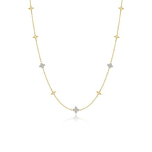 Trillium Station Gold Plated Sterling Silver Necklace with Lassaire Round Shape Pendant - 0.85 ct