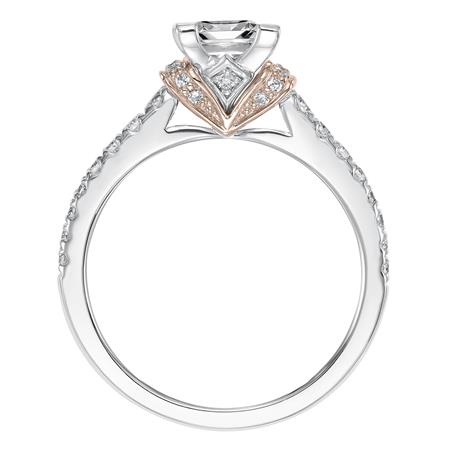 14 Karat White Gold Engagement Mounting