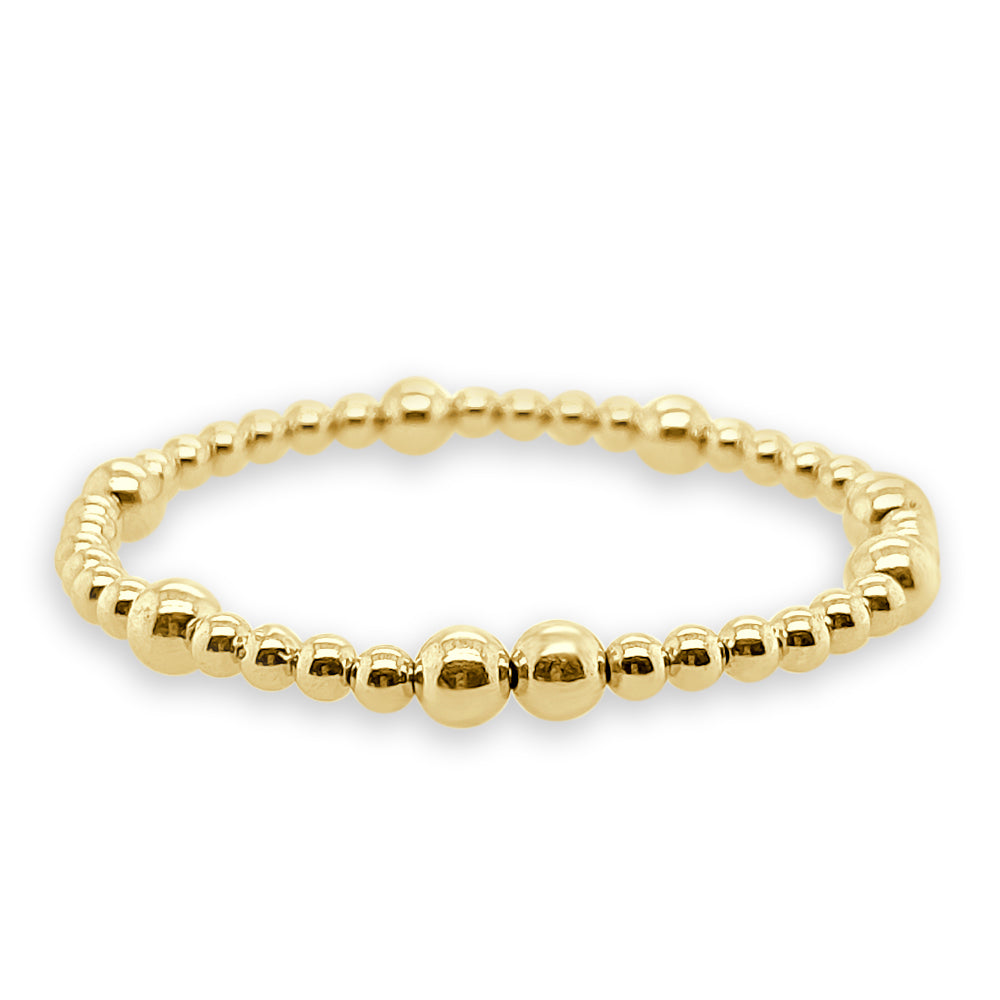 Golden Delight: Gold-Filled Beaded Bracelet with Gold Plated Accents