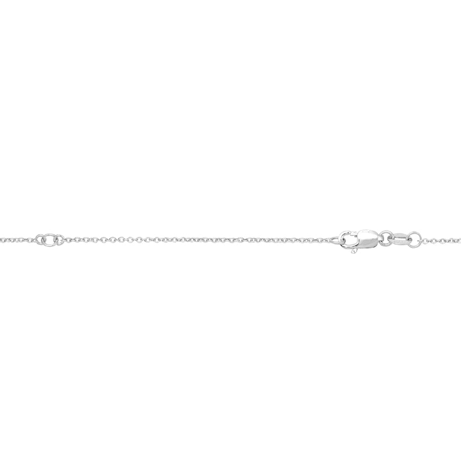 14 Karat White Gold Adjustable Cable Chain
