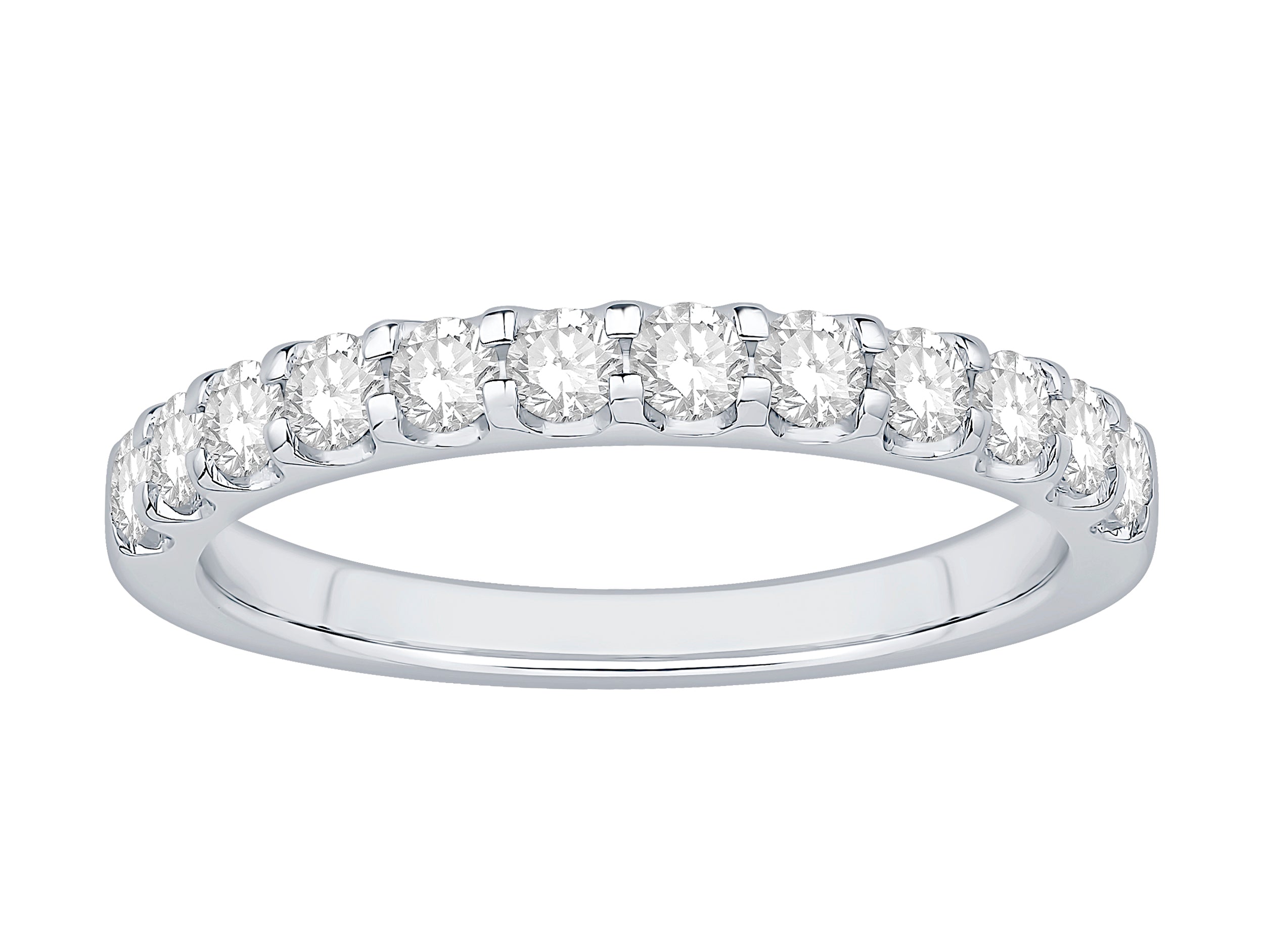 14 Karat White Gold Wedding Band