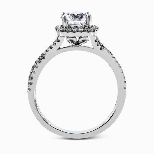 Exquisite 18 Karat White Gold Engagement Ring Mounting