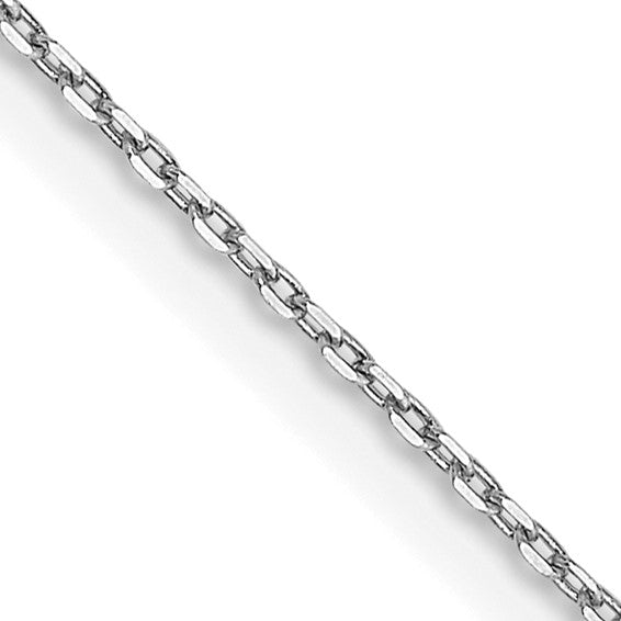 14 Karat White Gold Diamond Cut Chain Necklace