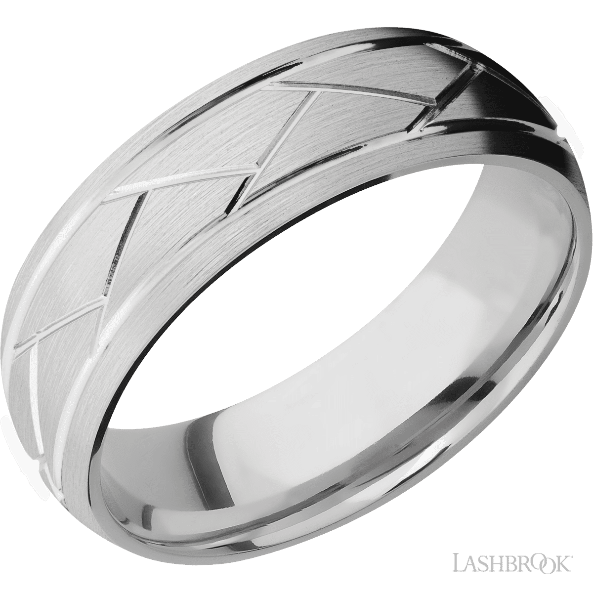 Cobalt Chrome Satin Flat Weave Wedding Band - Size 10