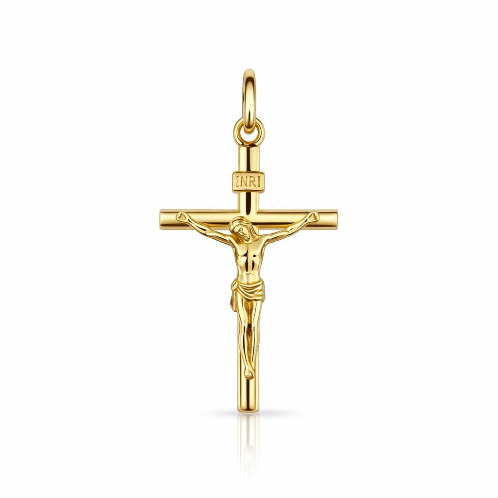 10 Karat Yellow Gold Necklace with Crucifix Pendant