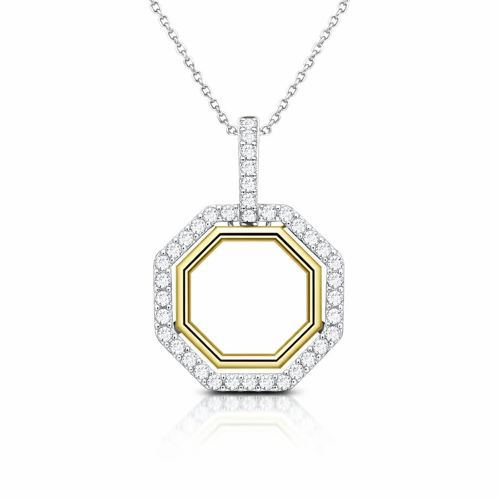 Double Hexagon Necklace