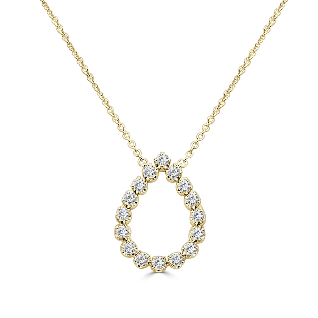 Sure, how about: 18K Yellow Gold Necklace with Pear Shape Diamond Pendant - 0.51 Carat Natural Diamond